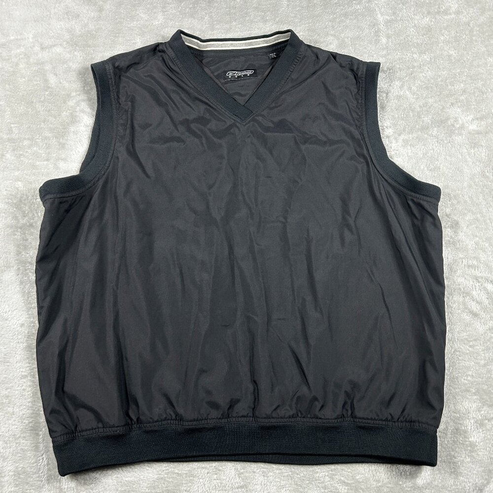 Reebok Golf  Vest Men's Large Black Golfwear Pullover Windbreaker Athletic Wear